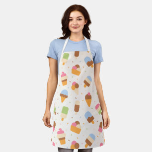 Ice Cream Pattern, Ice Cream Cone, Ice Popsicle Apron