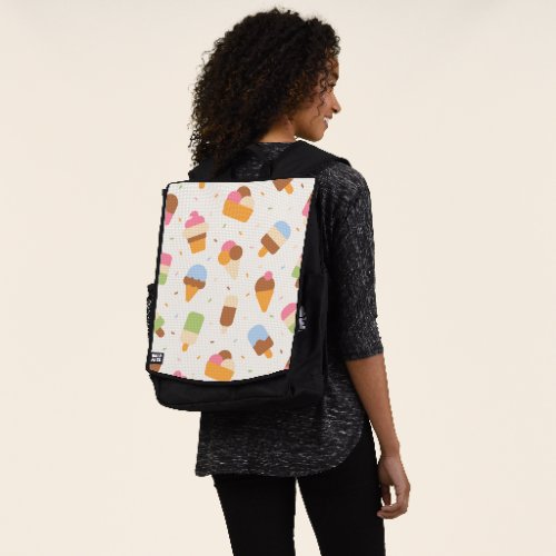 Ice Cream Pattern Ice Cream Cone Ice Popsicle Backpack