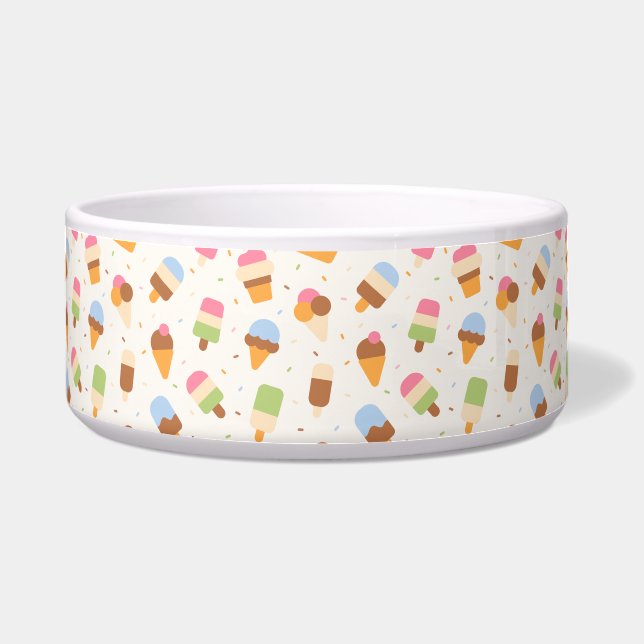 Ice Cream Pattern, Ice Cream Cone, Ice Popsicle Bowl (Front)