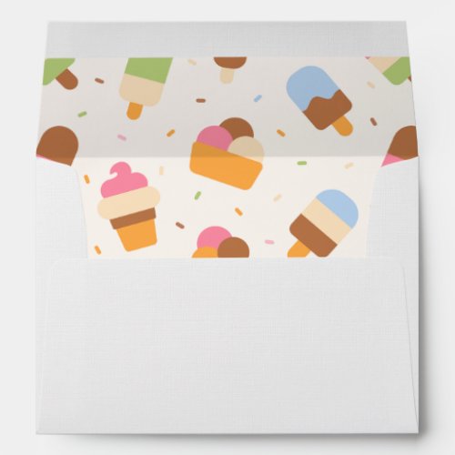 Ice Cream Pattern Ice Cream Cone Ice Popsicle Envelope