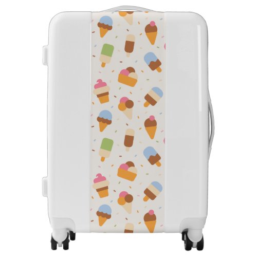 Ice Cream Pattern Ice Cream Cone Ice Popsicle Luggage