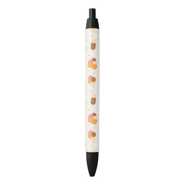 Ice Cream Pattern, Ice Cream Cone, Ice Popsicle Pen (Front Vertical)