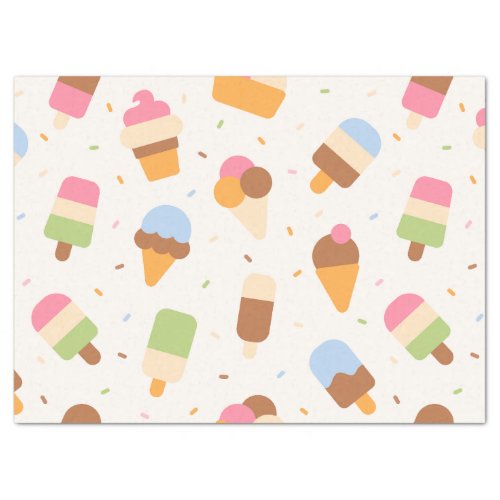 Ice Cream Pattern Ice Cream Cone Ice Popsicle Tissue Paper