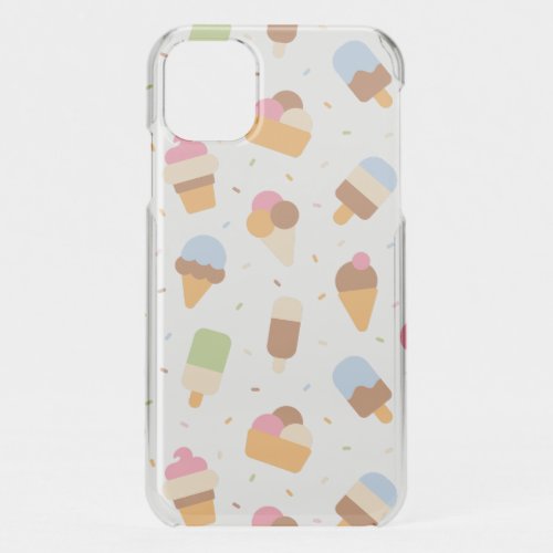 Ice Cream Pattern Ice Cream Cone Ice Popsicle iPhone 11 Case