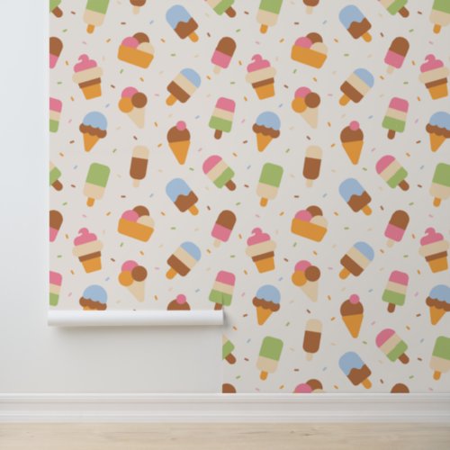 Ice Cream Pattern Ice Cream Cone Ice Popsicle Wallpaper