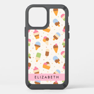 Ice Cream Pattern, Ice Cream Cone, Your Name Speck iPhone 12 Case