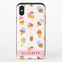 Ice Cream Pattern, Ice Cream Cone, Your Name