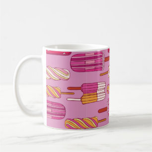 Ice cream pattern,illustration.  coffee mug
