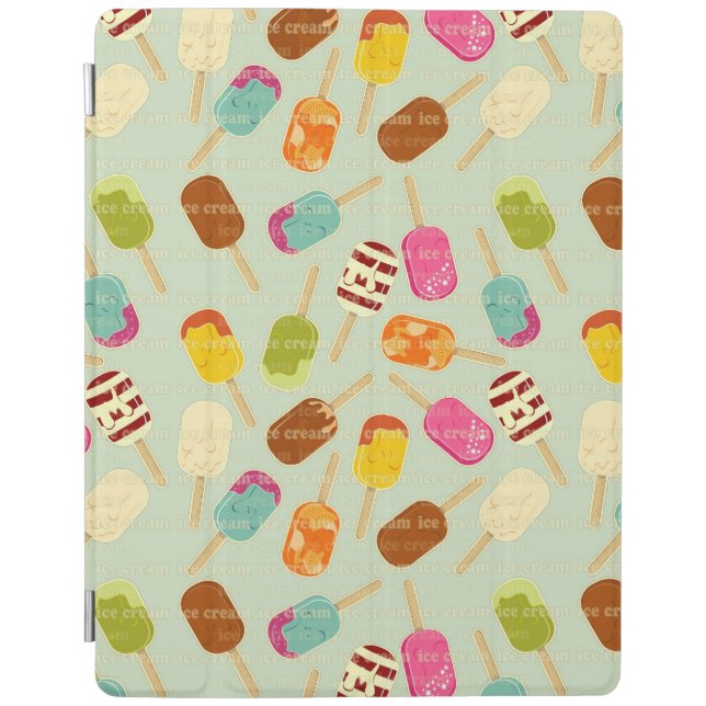Ice Cream Pattern iPad Smart Cover (Front)