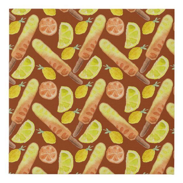 Ice cream pattern | Lollies pattern | lollipop 11 Faux Canvas Print (Front)
