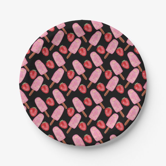 Ice cream pattern | Lollies pattern | lollipop 13 Paper Plates (Front)