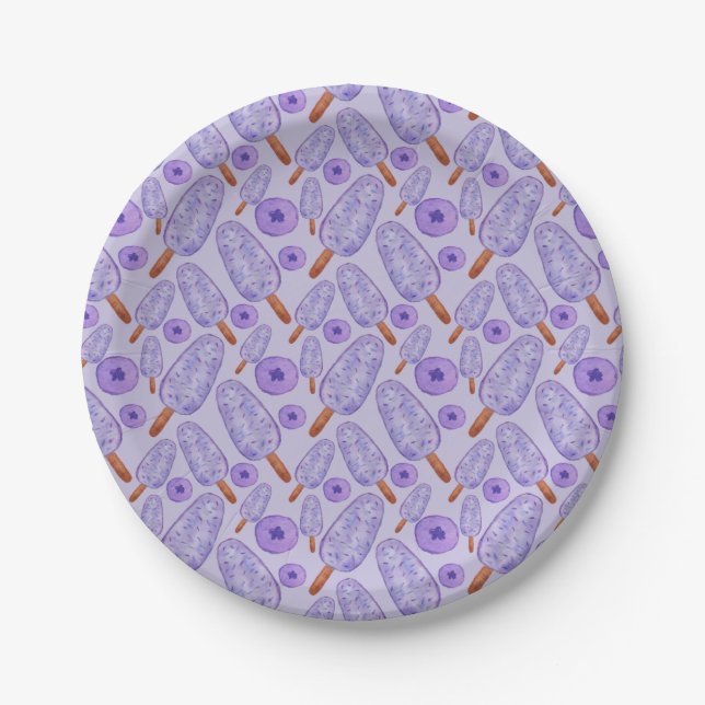 Ice cream pattern | Lollies pattern | lollipop 20 Paper Plates (Front)
