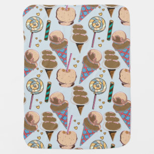Ice cream pattern Lollies pattern lollipop 25 Baby Blanket