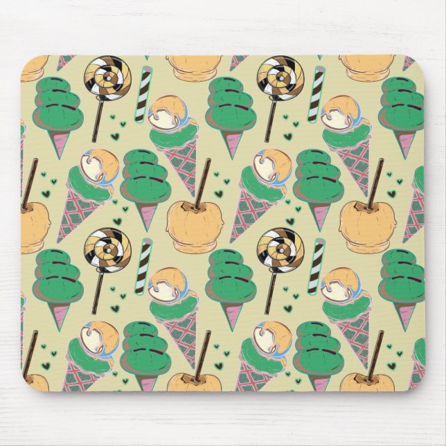 Ice cream pattern | Lollies pattern | lollipop 25 Mouse Pad (Front)