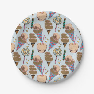 Ice cream pattern   Lollies pattern   lollipop 25 Paper Plates