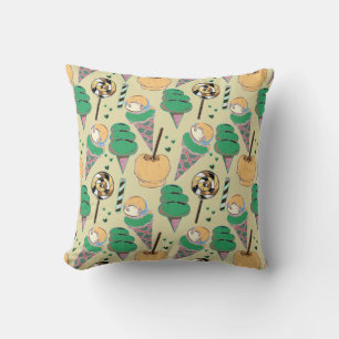 Ice cream pattern   Lollies pattern   lollipop 25 Throw Pillow