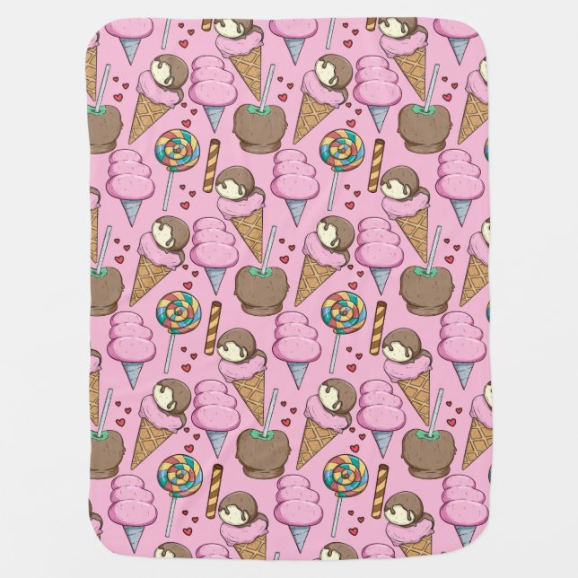 Ice cream pattern | Lollies pattern | lollipop 26 Baby Blanket (Front)
