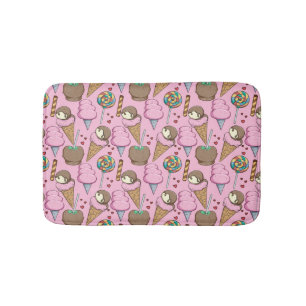 Ice cream pattern   Lollies pattern   lollipop 26 Bath Mat