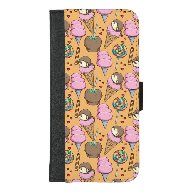 Ice cream pattern | Lollies pattern | lollipop 26 iPhone Wallet Case (Front)