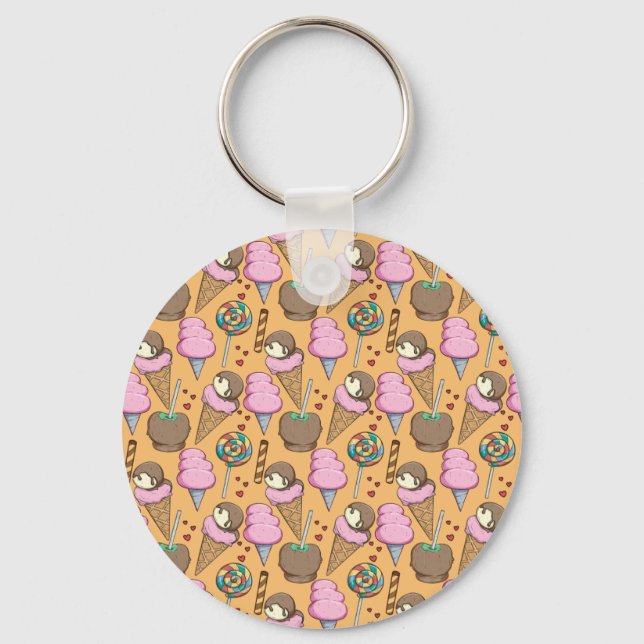 Ice cream pattern | Lollies pattern | lollipop 26 Keychain (Front)