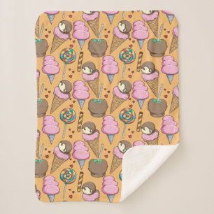 Ice cream pattern Lollies pattern lollipop 26 Sherpa Blanket