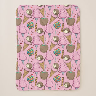 Ice cream pattern Lollies pattern lollipop 26 Sherpa Blanket