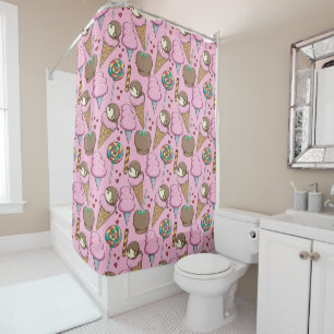 Ice cream pattern Lollies pattern lollipop 26 Shower Curtain