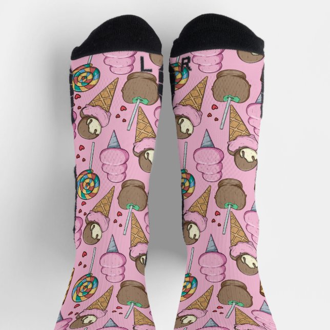 Ice cream pattern | Lollies pattern | lollipop 26  Socks (Top)