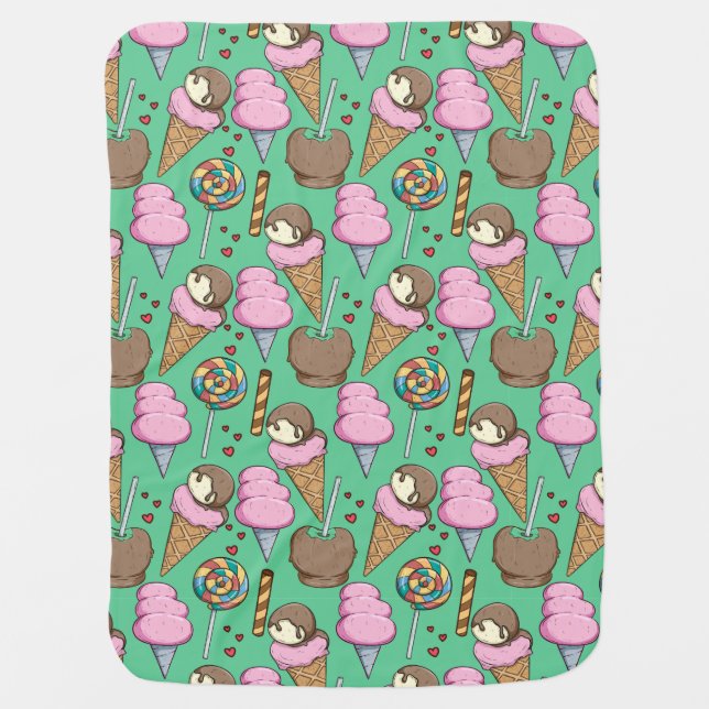 Ice cream pattern | Lollies pattern | lollipop 29 Baby Blanket (Front)