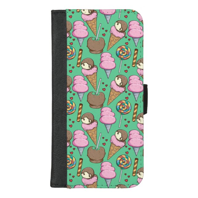 Ice cream pattern | Lollies pattern | lollipop 29 iPhone Wallet Case (Front)