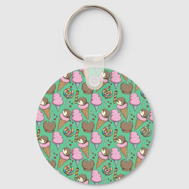 Ice cream pattern | Lollies pattern | lollipop 29 Keychain (Front)