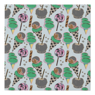 Ice cream pattern Lollies pattern lollipop 30 Faux Canvas Print