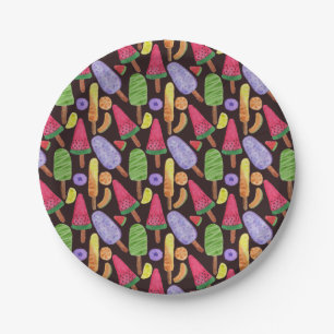 Ice cream pattern   Lollies pattern   lollipop 4 Paper Plates