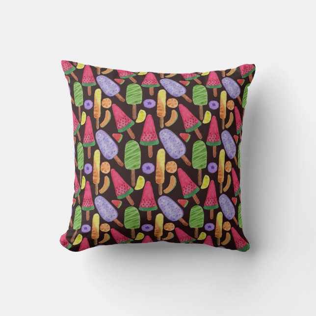 Ice cream pattern | Lollies pattern | lollipop 4 Throw Pillow (Front)