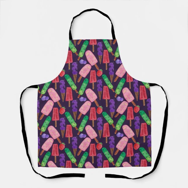 Ice cream pattern | Lollies pattern | lollipop 6 Apron (Front)