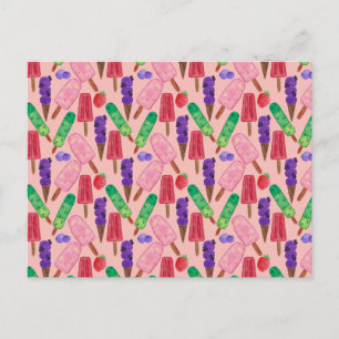 Ice cream pattern Lollies pattern lollipop 9 Postcard