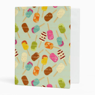 Ice Cream Pattern Mini Binder