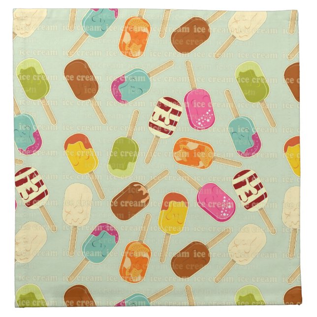 Ice Cream Pattern Napkin (Front)
