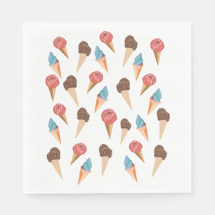 Ice cream pattern napkins