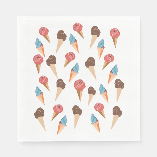 Ice cream pattern napkins (Front)