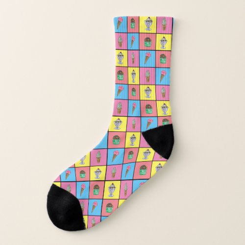 Ice Cream Pattern Socks