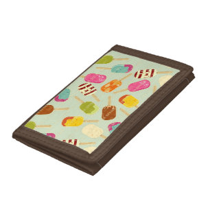 Ice Cream Pattern Trifold Wallet