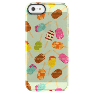 Ice Cream Pattern Clear iPhone SE/5/5s Case