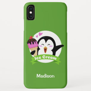 Ice Cream Penguin custom name & color phone cases