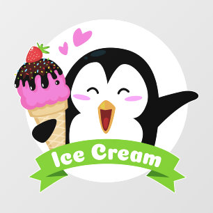 Ice Cream Penguin Floor Decals