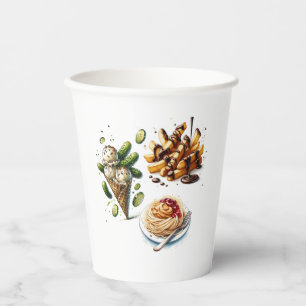 Ice Cream & Pickles Weird Cravings Baby Shower Paper Cups