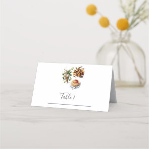 Ice Cream Pickles Weird Cravings Baby Shower Place Card