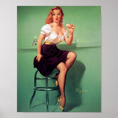 Ice Cream Pin Up Poster