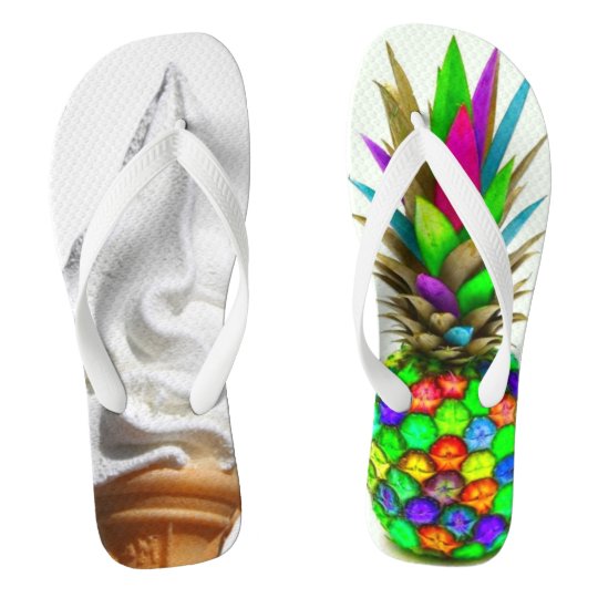 Ice cream pineapple flip flops | Zazzle.com