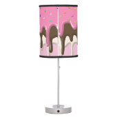 Ice cream pink frosting sprinkles drip table lamp (Back)